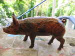 Fledermaus-Schwein in Holzoptik