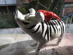 Gl�cksschwein im Zebra-Look