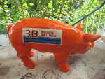 Designer-Schwein mit Logo