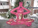 rosa Yogafrosch